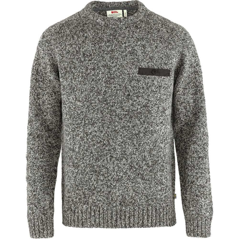 Fjallraven Lada Round Neck Sweater Men’s L Wool Knit Pullover Grey 84139 NWOT